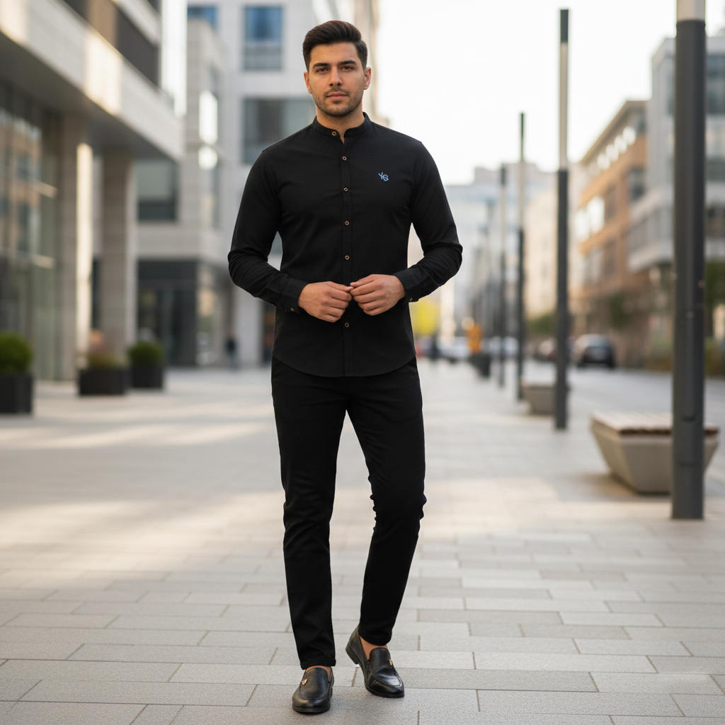 پکیج ست مردانه پیراهن و شلوار و کالج مدل Vafa